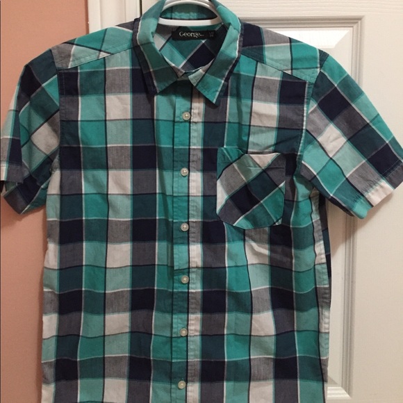 George Checkered Button Down - Shades of Blue - Picture 2 of 3